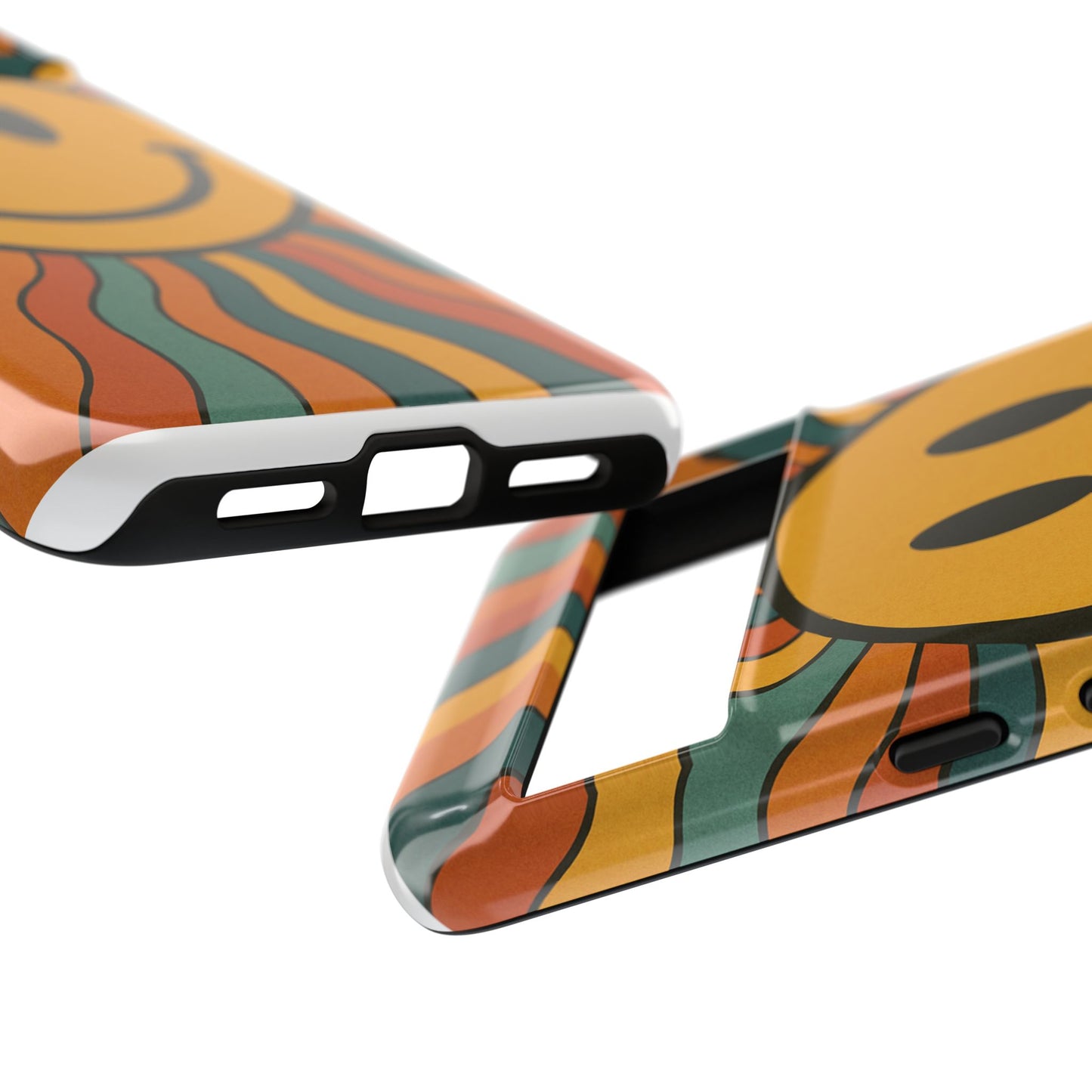 Colorful Smiley Phone Case, Retro Vibe Phone Cover, Cute Gift for Kids and Adults, Fun Protector for Everyday Use, Eco-Friendly Merchandise