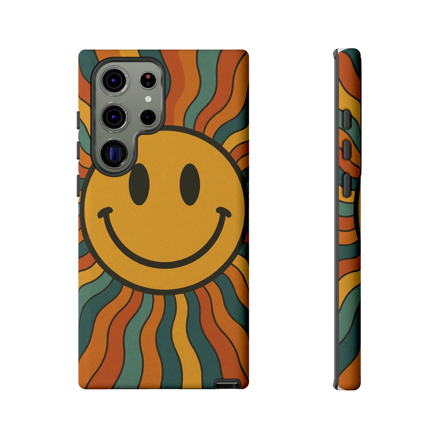 Colorful Smiley Phone Case, Retro Vibe Phone Cover, Cute Gift for Kids and Adults, Fun Protector for Everyday Use, Eco-Friendly Merchandise