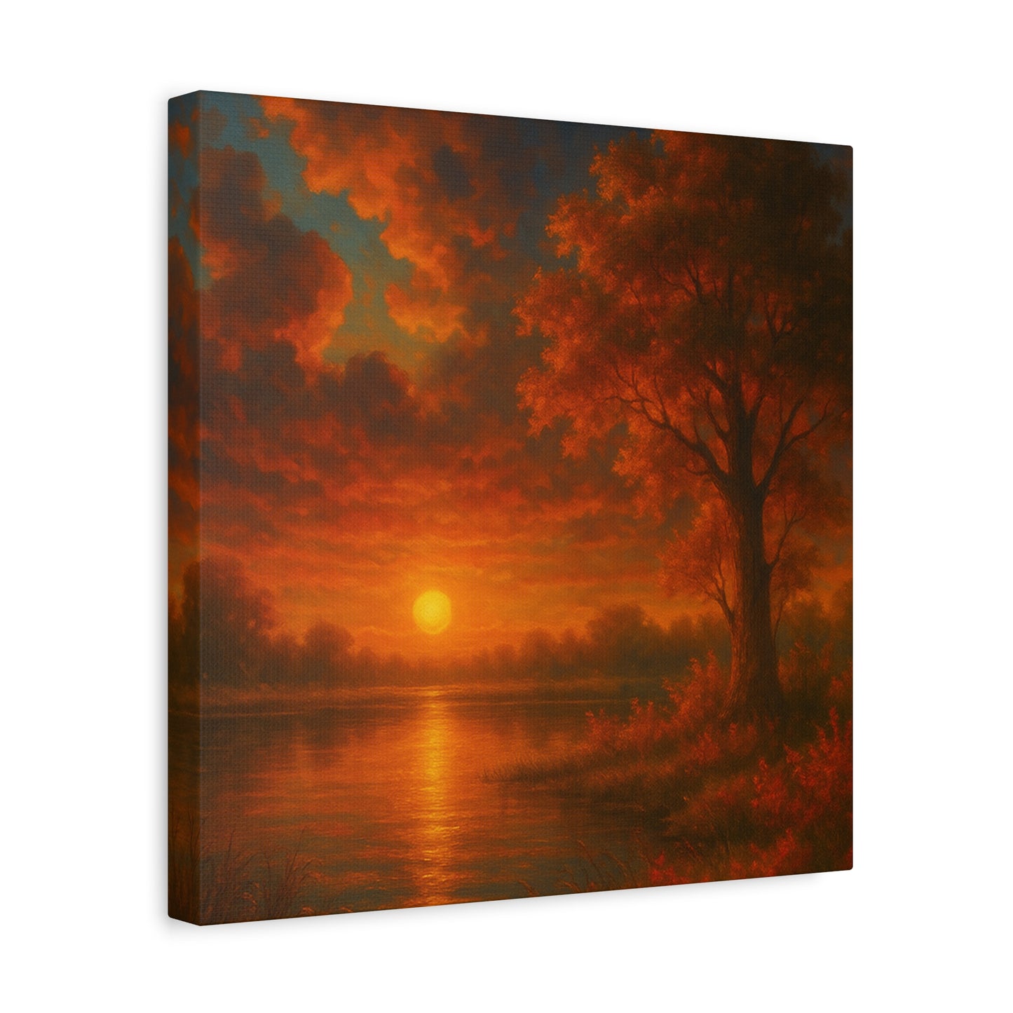 Serene Sunset Canvas Wall Art, Nature Decor, Home Aesthetic, Gift for Art Lovers, Inspiring Wall Hanging, Living Room Decoration