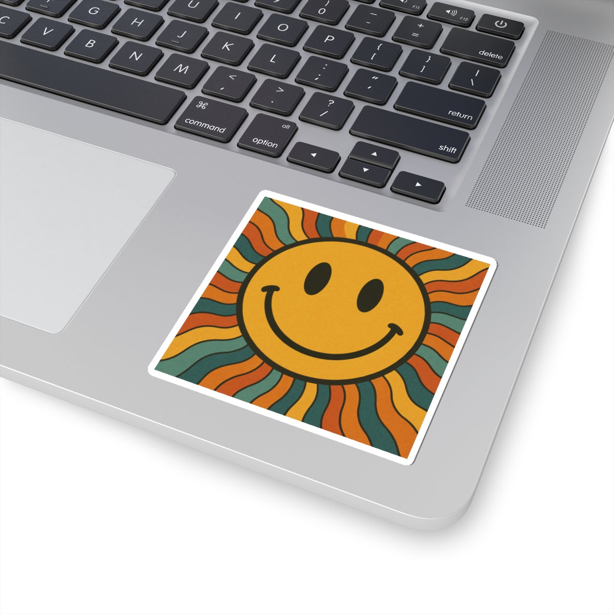 Smiley Sun Kiss-Cut Stickers, Fun Retro Decals, Cheerful Laptop Decorations, Positive Vibe Stickers, Gifts for Friends, Mood Boosters