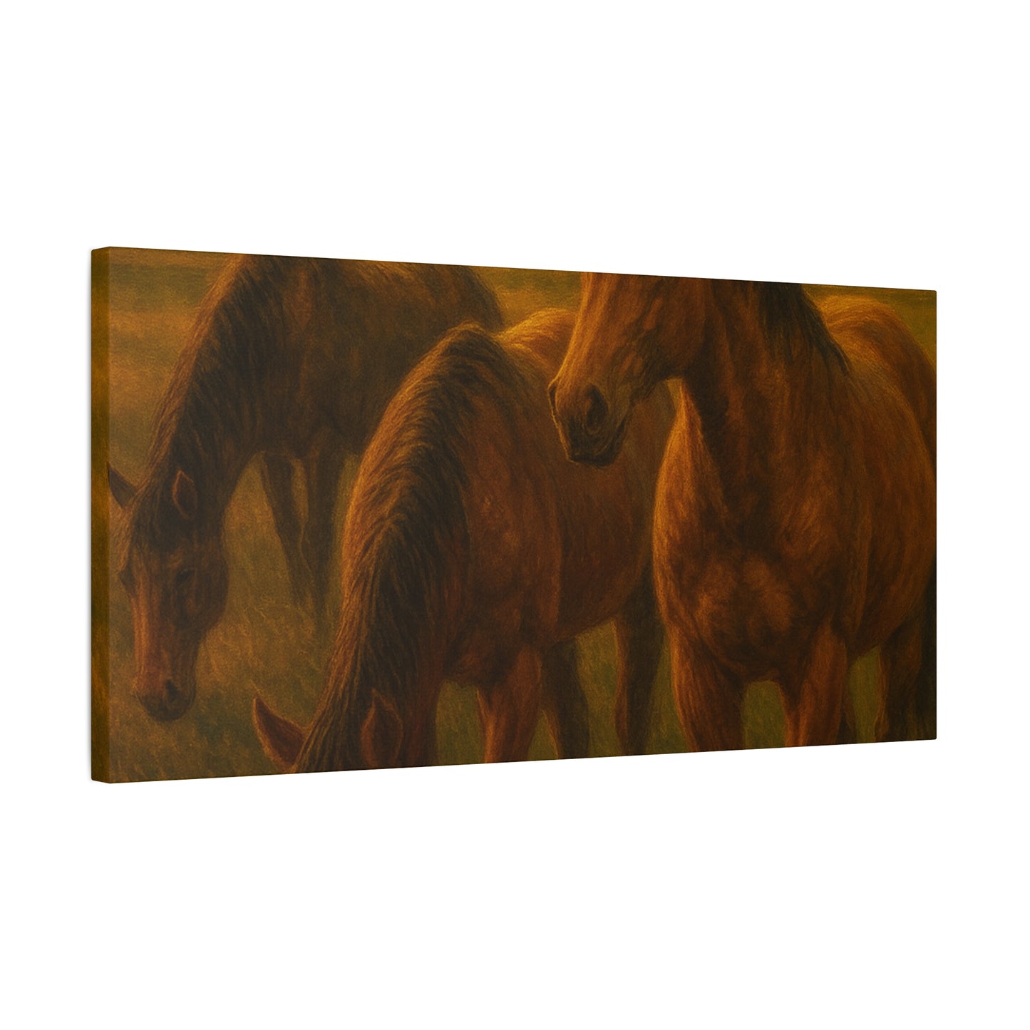 Rustic Horse Artwork Canvas, Equine Home Decor, Horse Lover Gift, Farmhouse Wall Art, Equestrian Decor, Nature Inspired