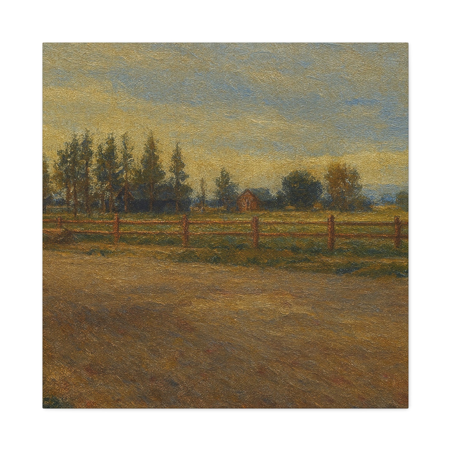 Rustic Landscape Canvas Print, Home Decor, Art for Living Room, Farmhouse Style, Gift for Art Lovers