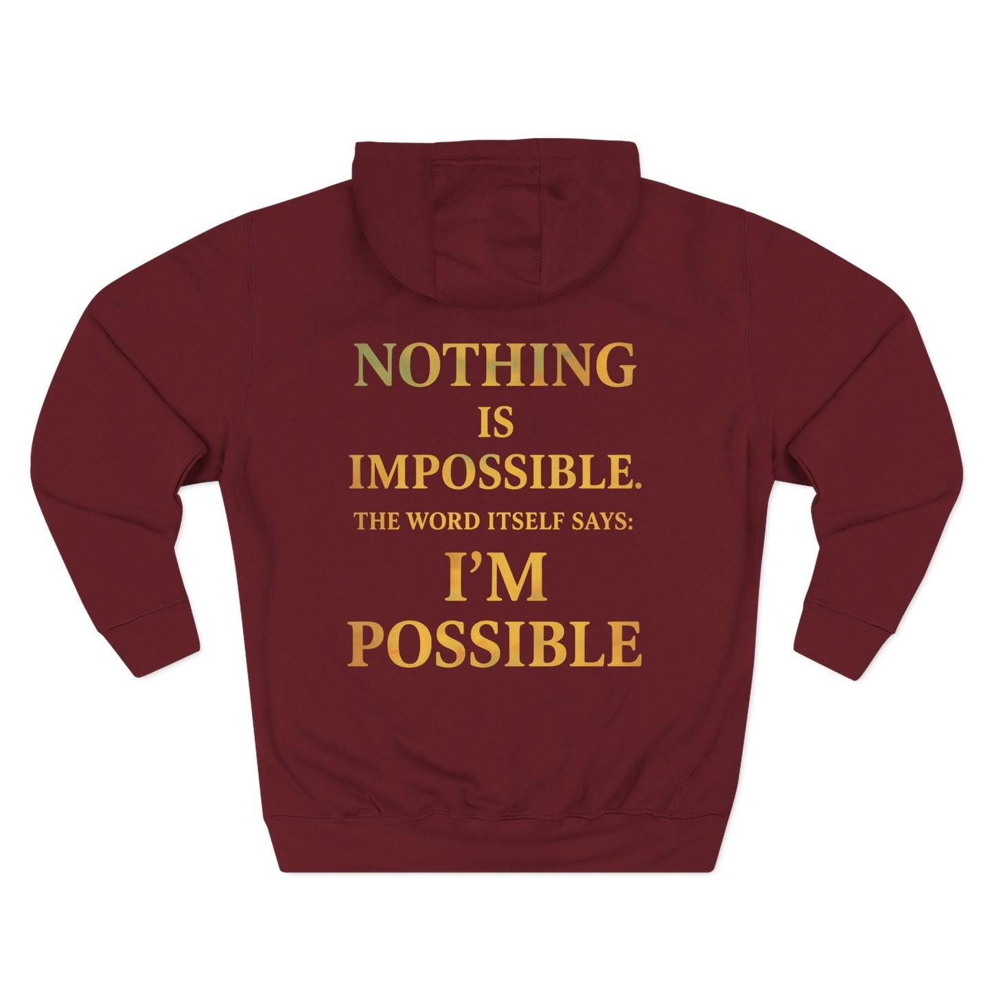 Inspirational Fleece Hoodie, Motivational Gift for Wellness, Stay Sober Apparel, Positive Affirmation Hoodie, Recovery Support Clothing