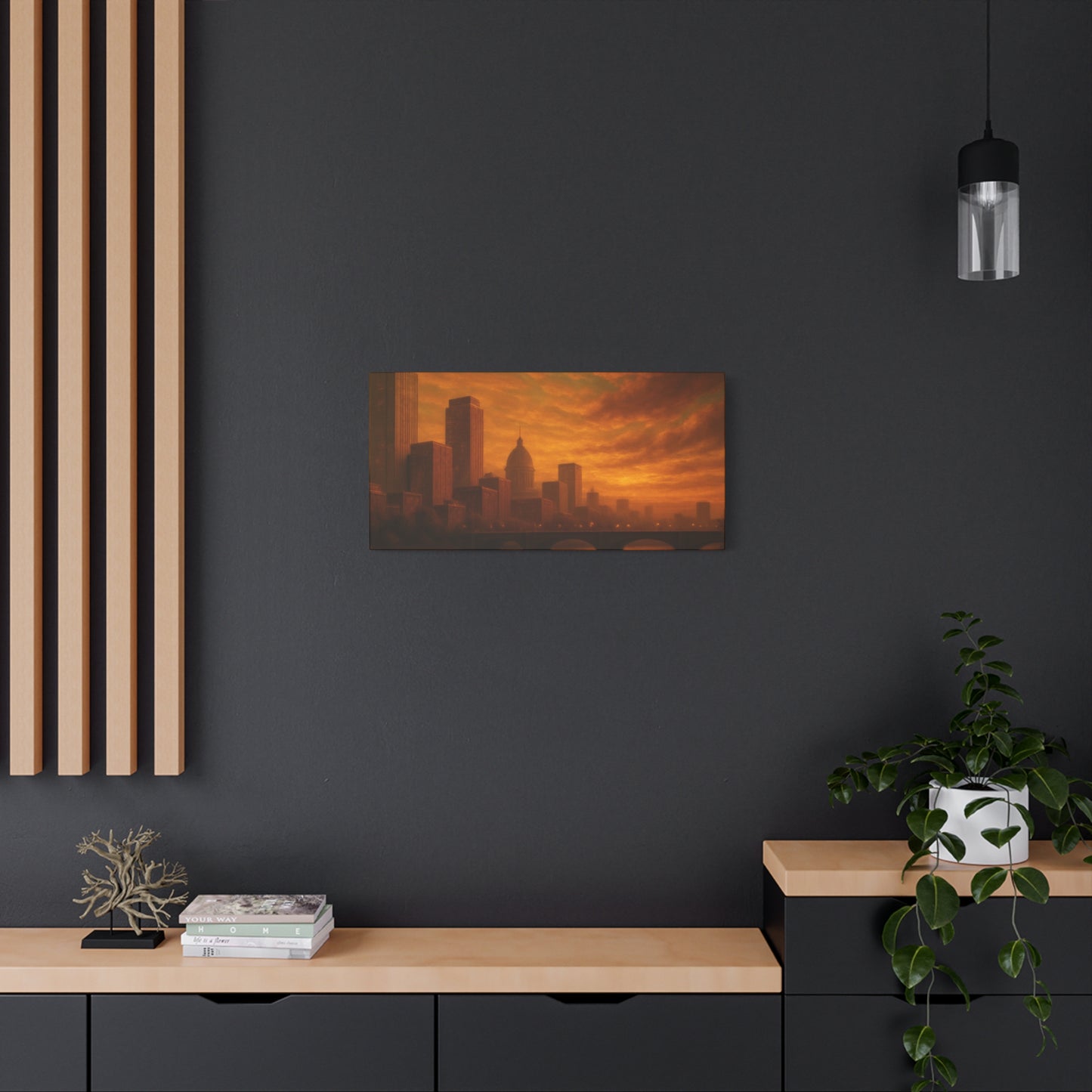 Sunset Cityscape Wall Art, Canvas Print, Home Decor, Urban Landscape, Unique Gift, Modern Art, Interior Design