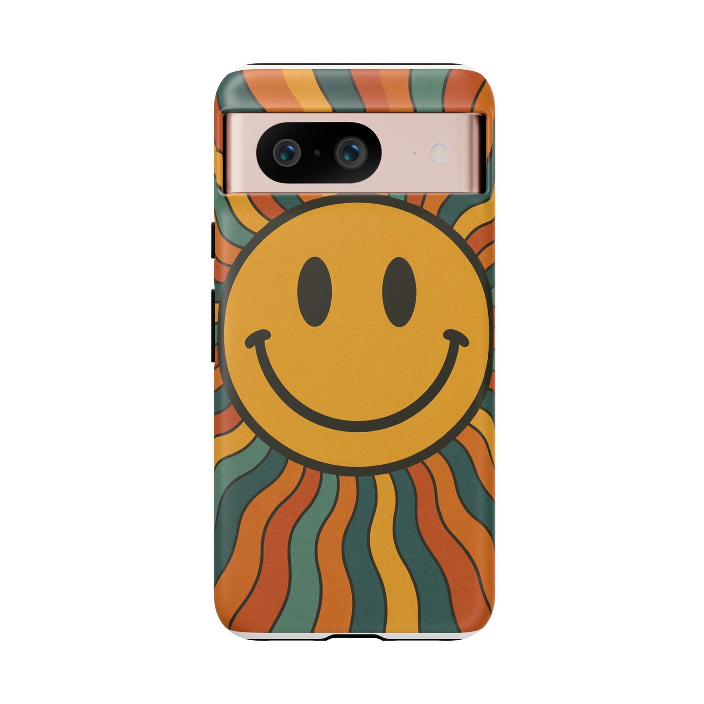 Colorful Smiley Phone Case, Retro Vibe Phone Cover, Cute Gift for Kids and Adults, Fun Protector for Everyday Use, Eco-Friendly Merchandise