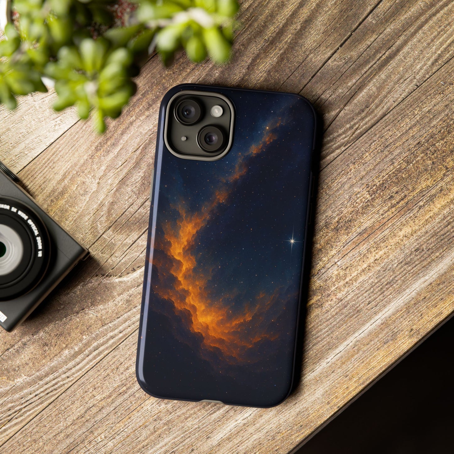 Stellar Flame – Cosmic Nebula Art Phone Case