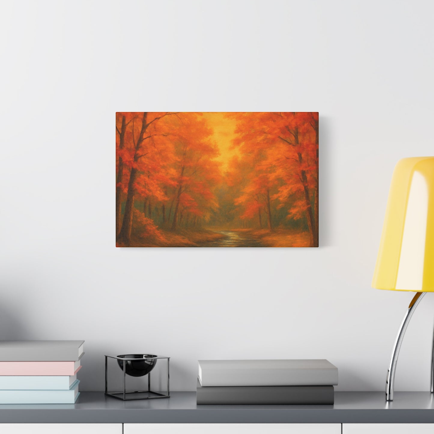 Autumn Forest Canvas Art Print, Fall Home Decor, Cozy Wall Art, Nature Inspired Gallery, Seasonal Decoration