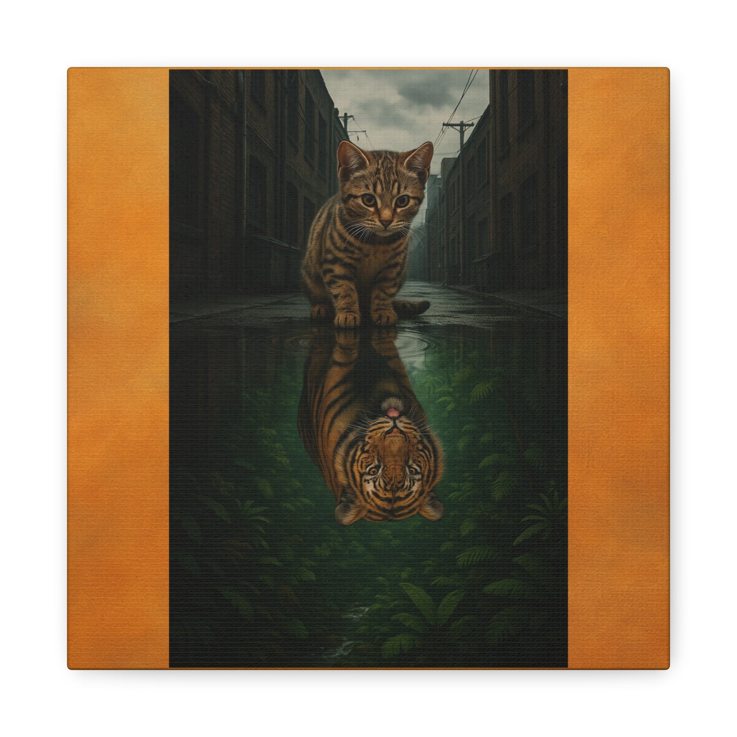 Whimsical Cat Canvas Art Print, Adorable Home Decor, Gift for Cat Lovers, Animal Wall Art, Unique Gift for Birthdays