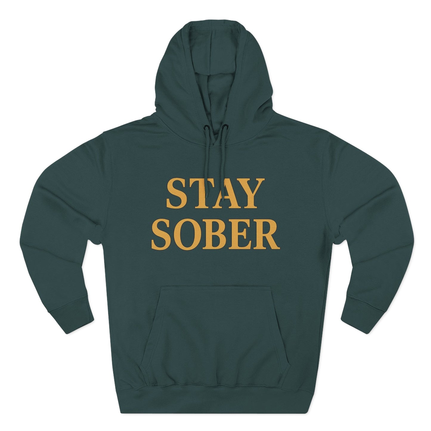 Stay Sober x Faith Hoodie – Gold & Black Christian Recovery Design