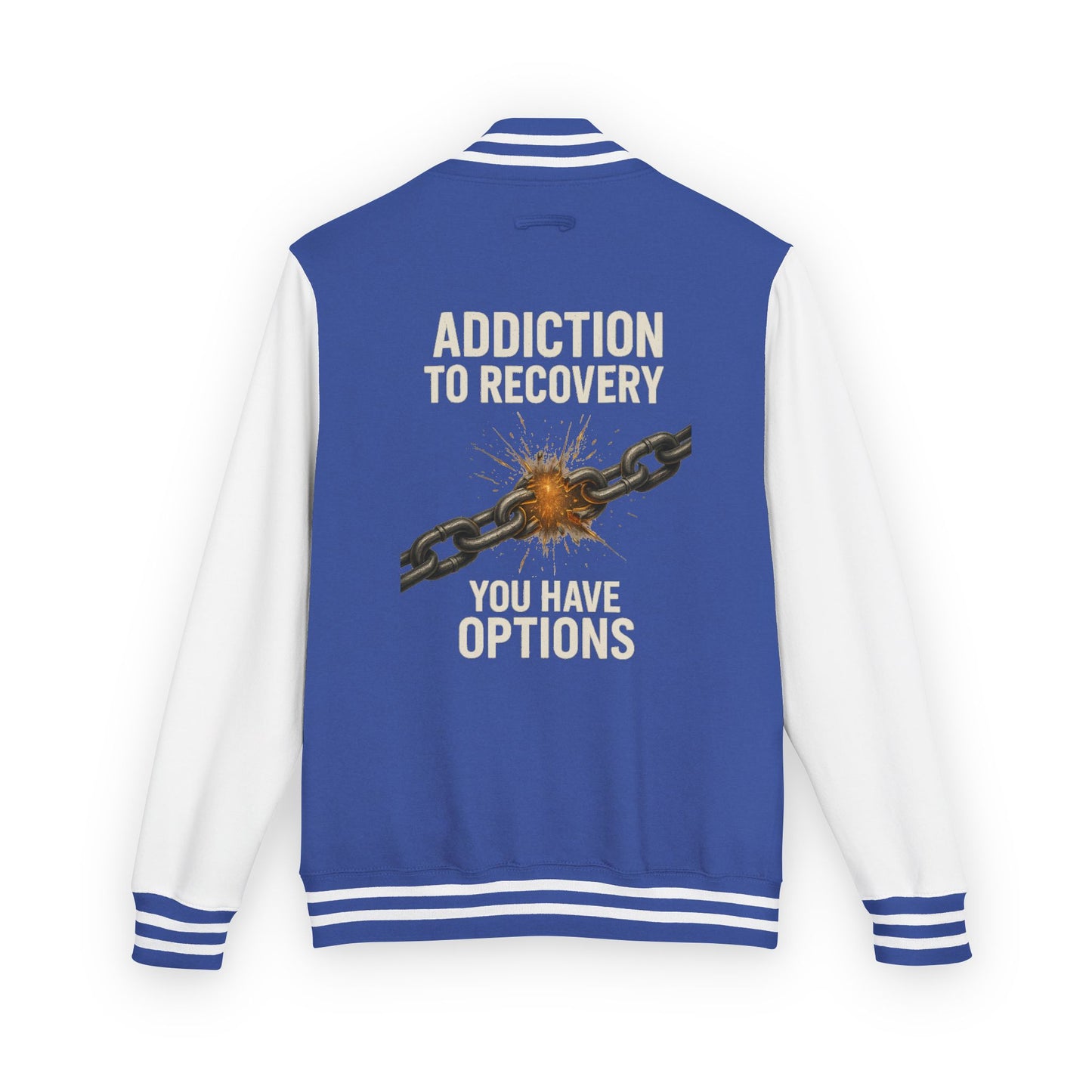 Unisex Heavyweight Letterman Jacket - Vintage Style, Perfect Gift for Recovery and Motivation, Casual Wear, Sports Jacket, College Style