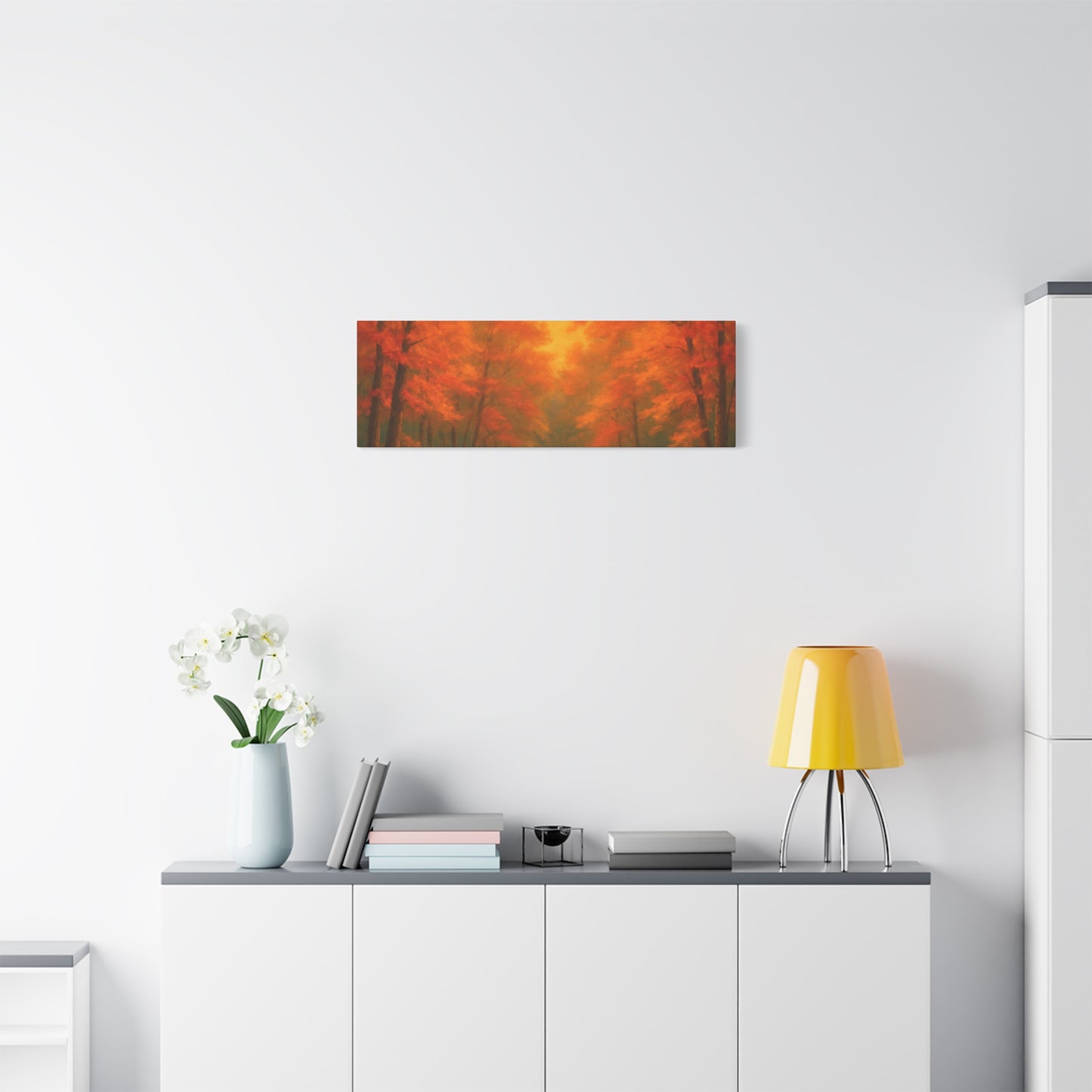 Autumn Forest Canvas Art Print, Fall Home Decor, Cozy Wall Art, Nature Inspired Gallery, Seasonal Decoration