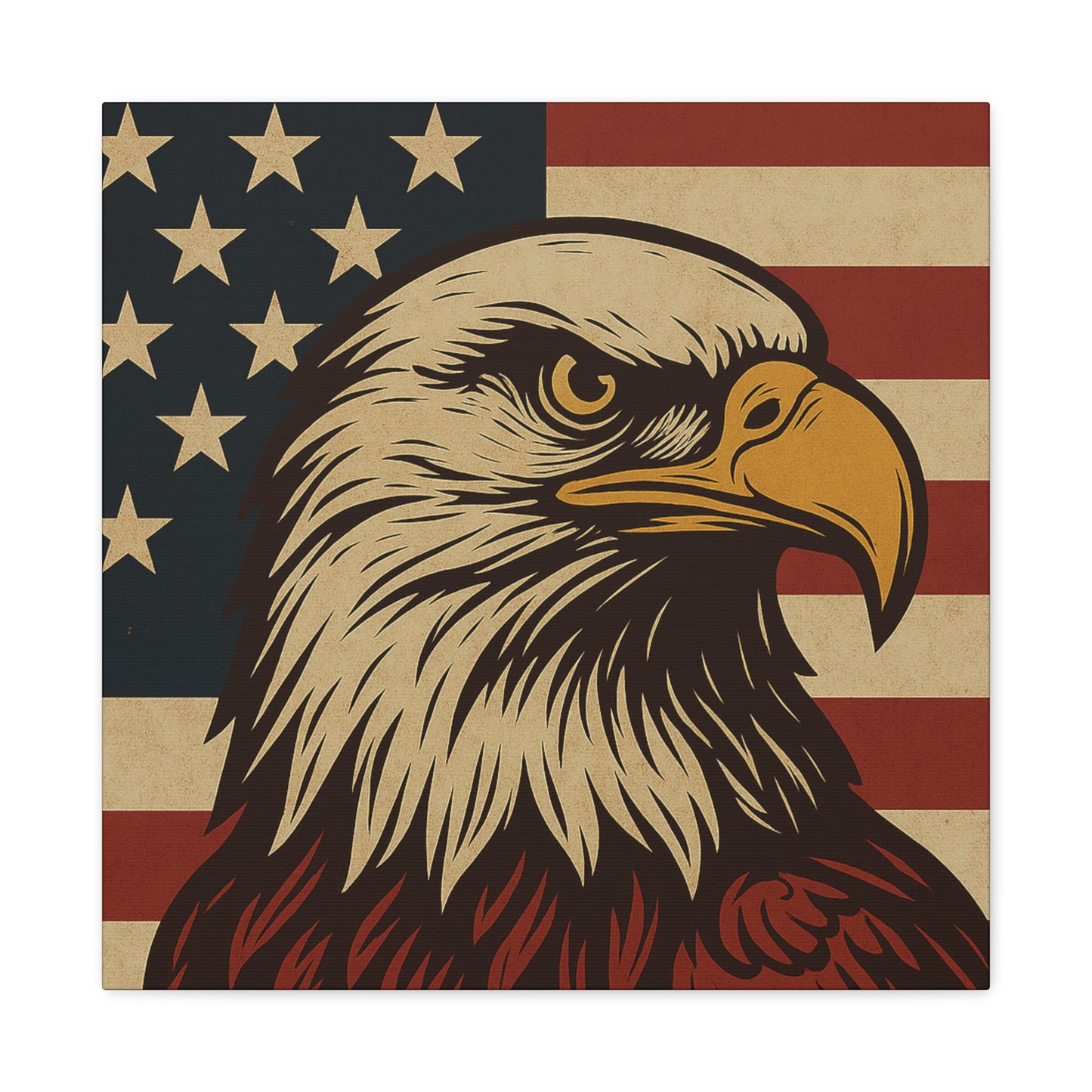 American Pride – Bald Eagle Canvas Art