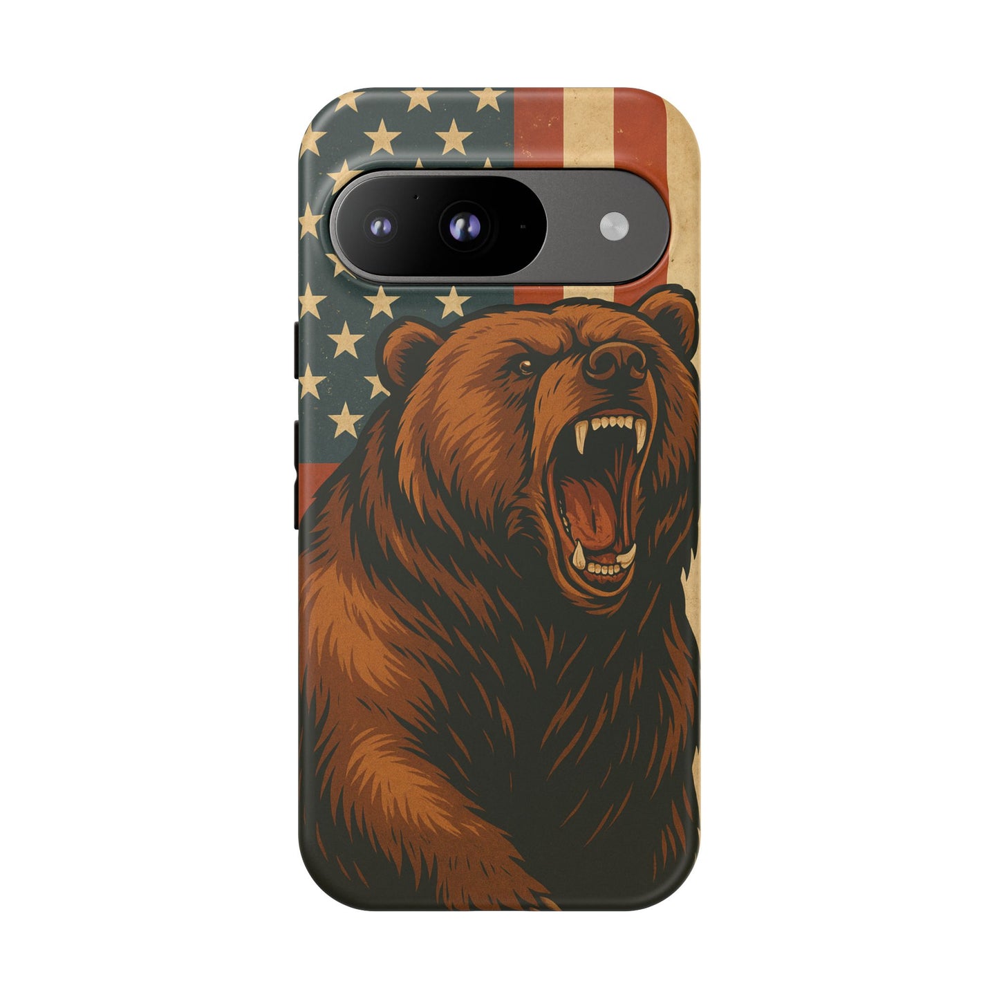 Tough Cases - Patriotic Bear Phone Case, Custom Phone Cover, Strong Protective Case, USA Flag Design, Gift for Outdoors Lovers