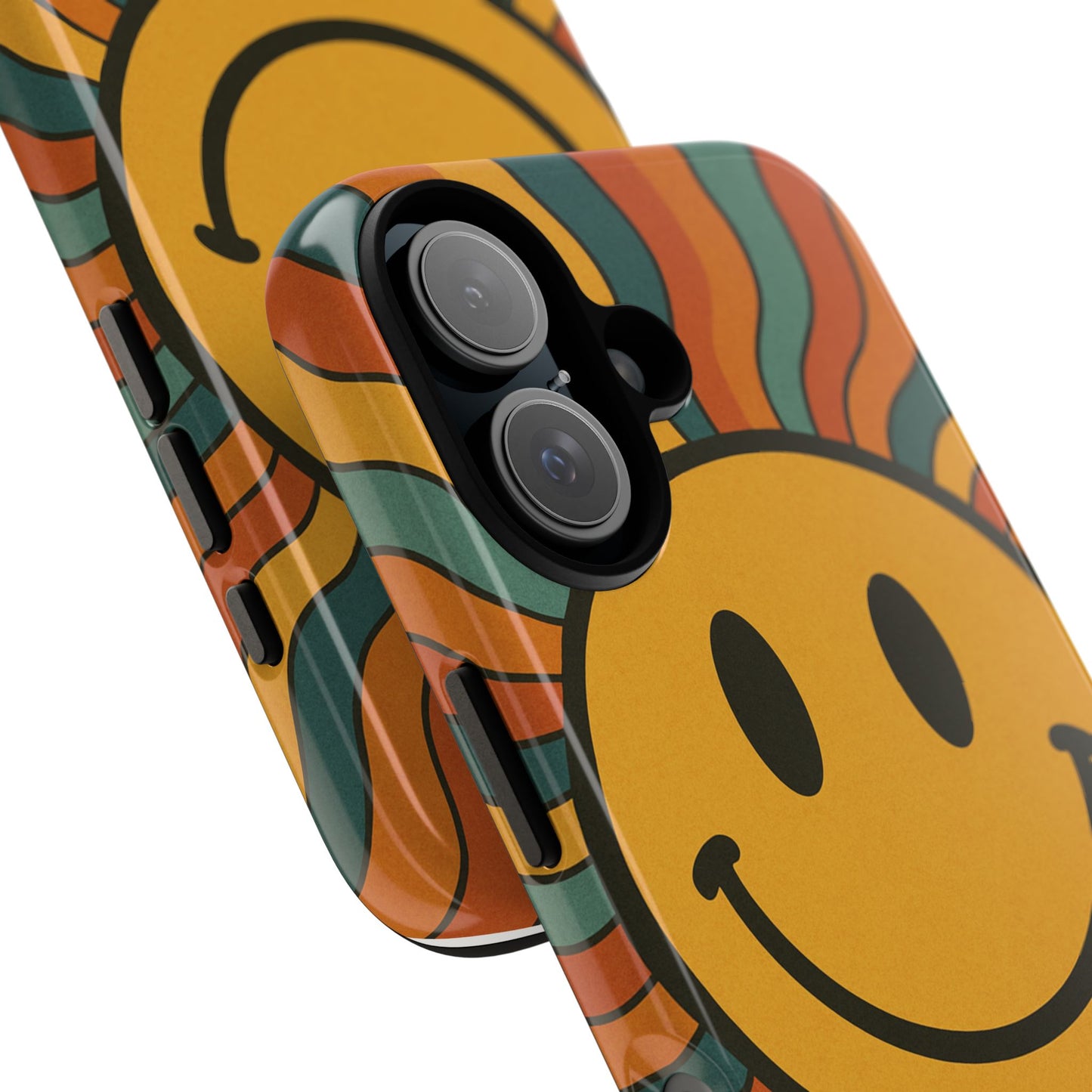 Colorful Smiley Phone Case, Retro Vibe Phone Cover, Cute Gift for Kids and Adults, Fun Protector for Everyday Use, Eco-Friendly Merchandise