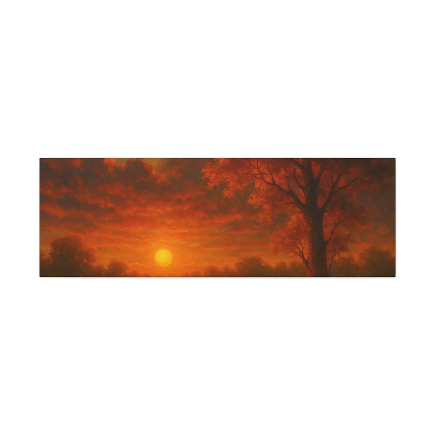 Serene Sunset Canvas Wall Art, Nature Decor, Home Aesthetic, Gift for Art Lovers, Inspiring Wall Hanging, Living Room Decoration