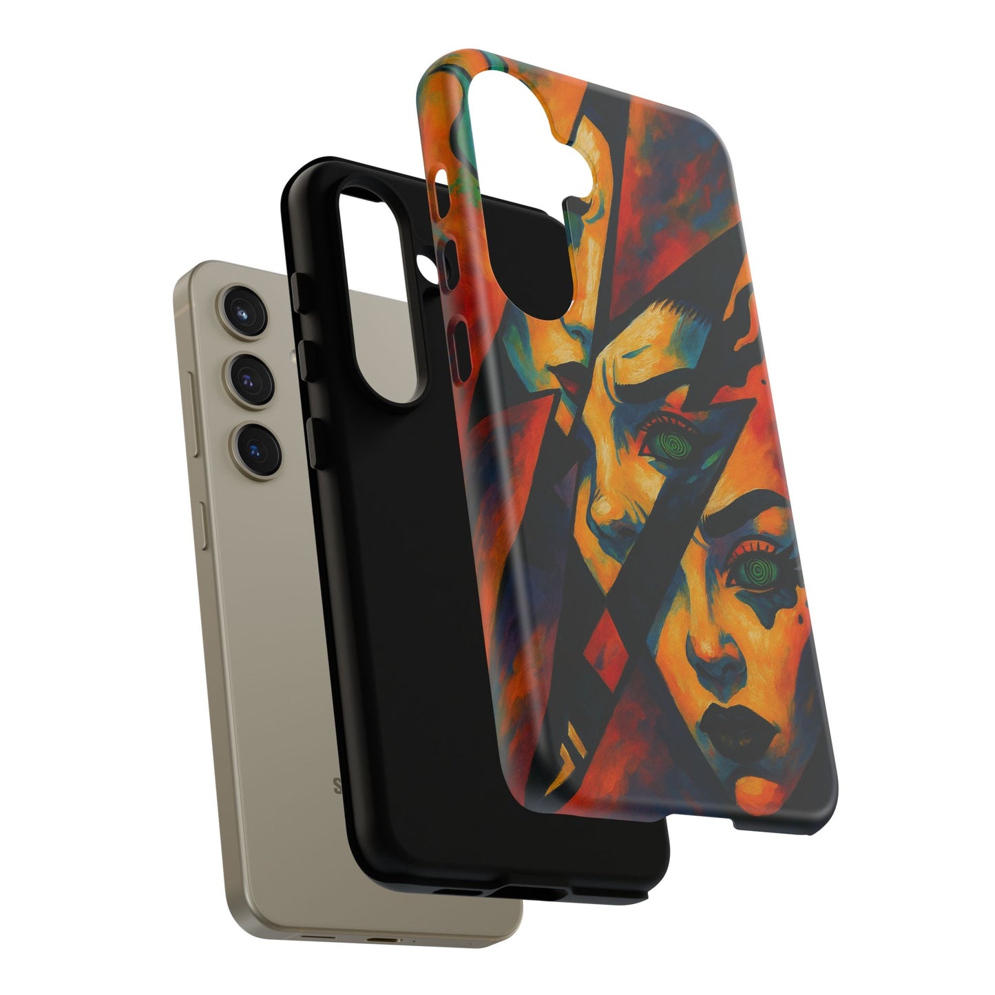 Vibrant Phone Case with Edgy Art, Tough Cases for Trendsetters, Unique Gift for Art Lovers, Colorful Phone Accessory, Protection and Style