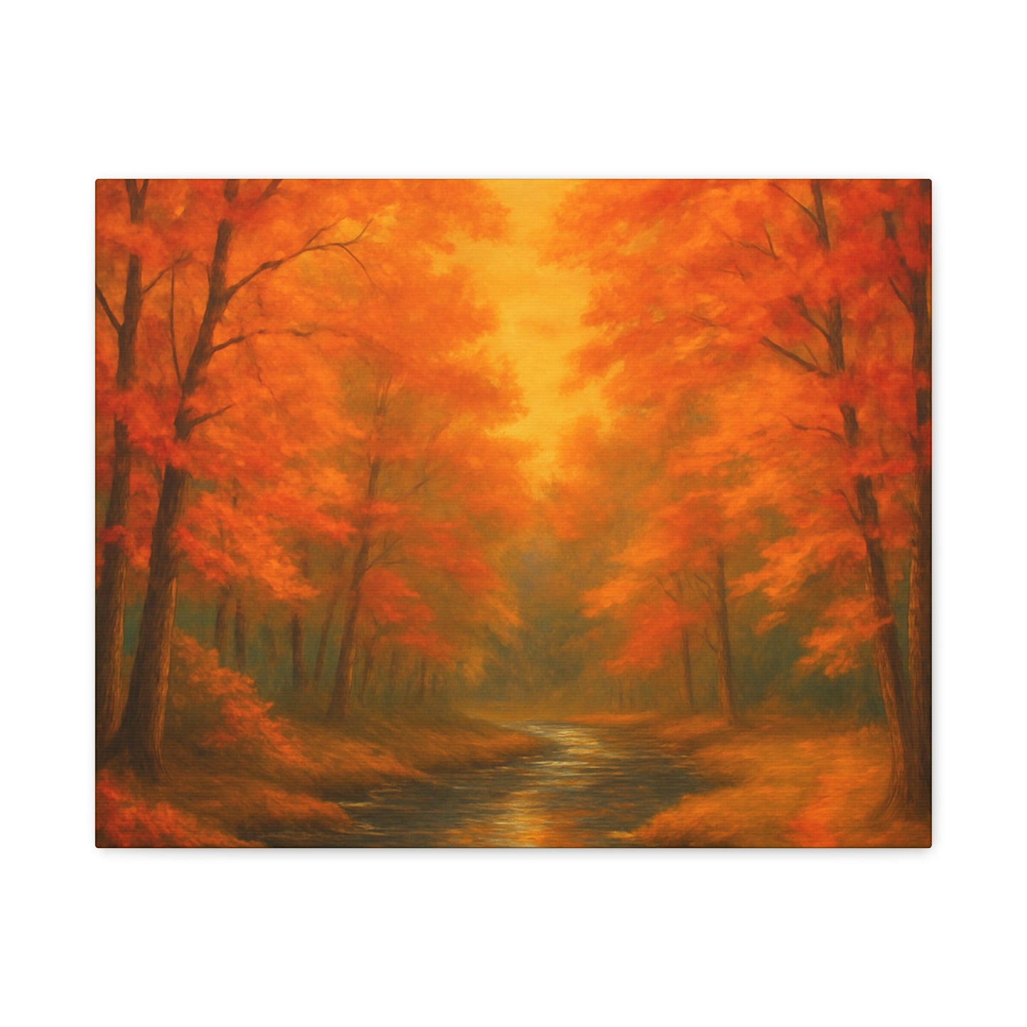 Autumn Forest Canvas Art Print, Fall Home Decor, Cozy Wall Art, Nature Inspired Gallery, Seasonal Decoration