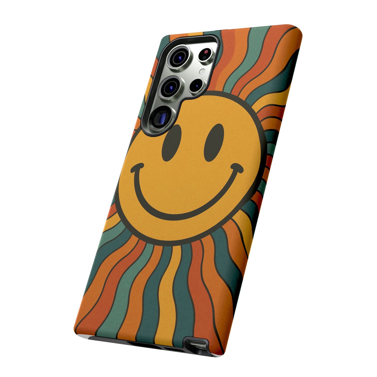 Colorful Smiley Phone Case, Retro Vibe Phone Cover, Cute Gift for Kids and Adults, Fun Protector for Everyday Use, Eco-Friendly Merchandise