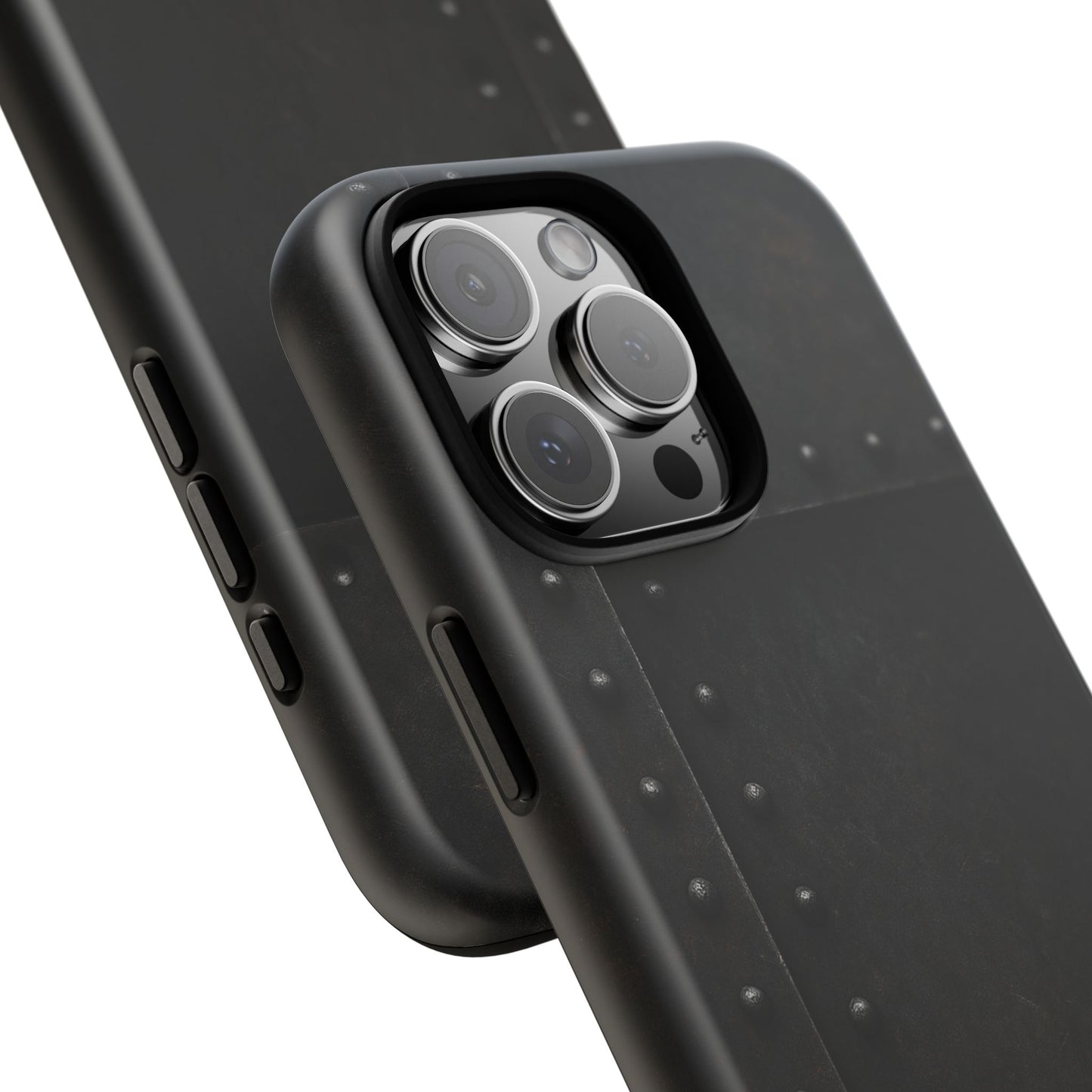 Steel & Smoke – Riveted Shadows Phone Case