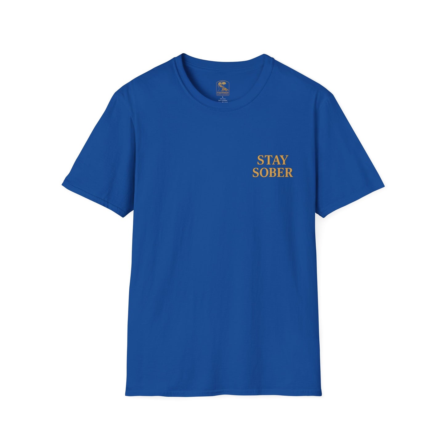 Sobriety Motivation Tee Shirt - Unisex Softstyle T-Shirt All Gas No Breaks Stay Strong Be Real