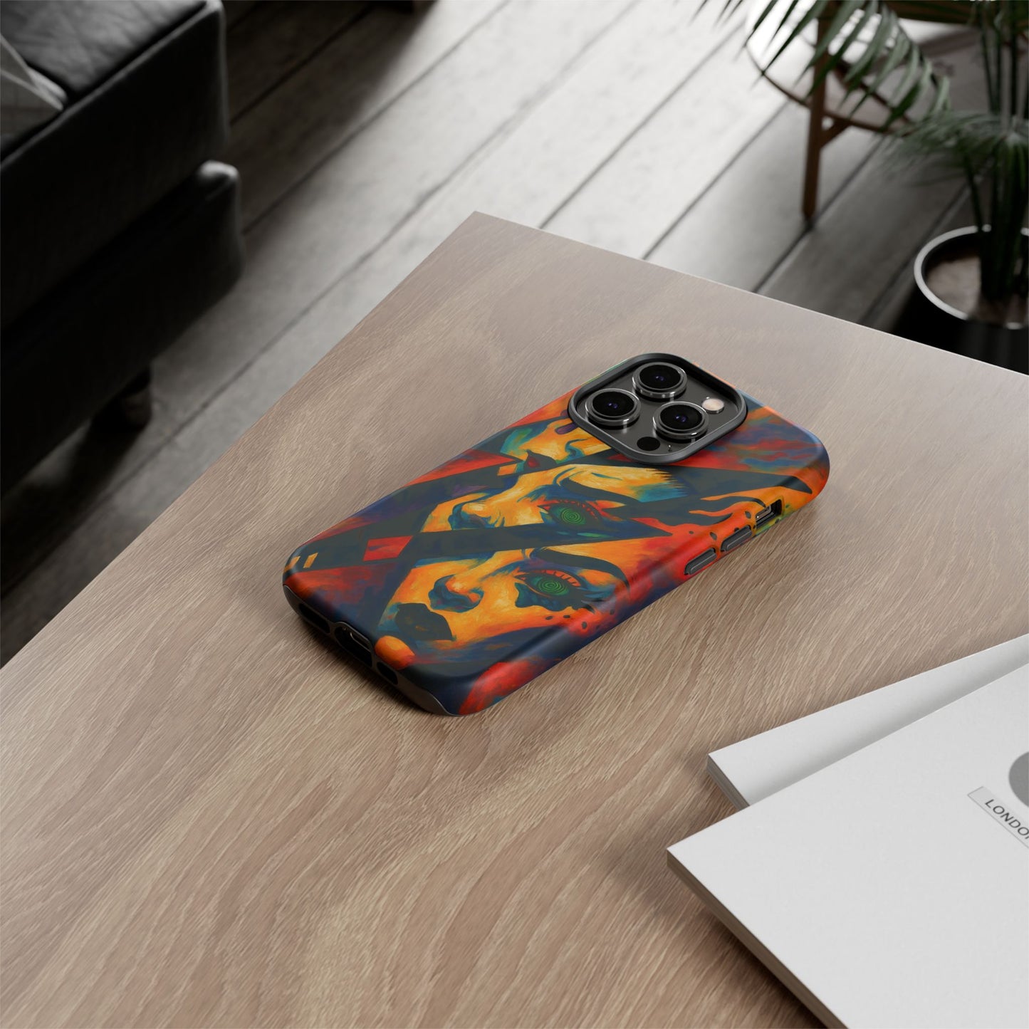 Vibrant Phone Case with Edgy Art, Tough Cases for Trendsetters, Unique Gift for Art Lovers, Colorful Phone Accessory, Protection and Style