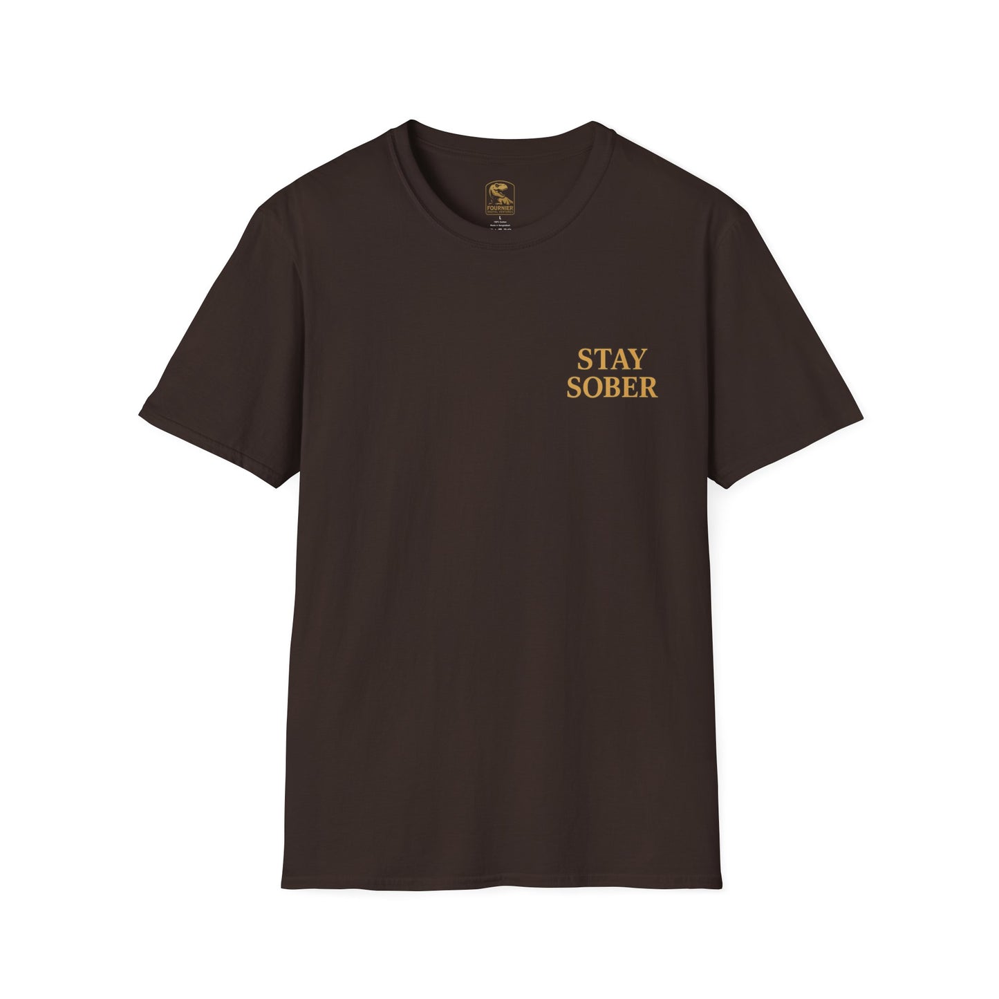 Sobriety Motivation Tee Shirt - Unisex Softstyle T-Shirt All Gas No Breaks Stay Strong Be Real