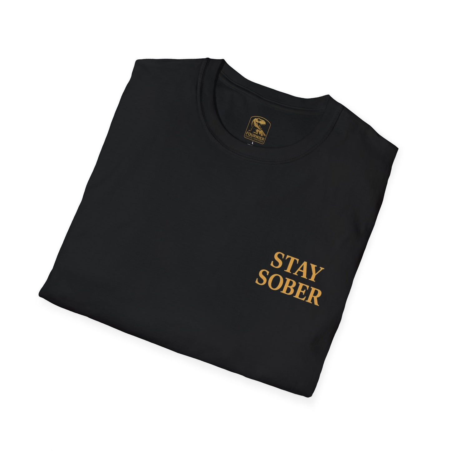 Sobriety Motivation Tee Shirt - Unisex Softstyle T-Shirt All Gas No Breaks Stay Strong Be Real