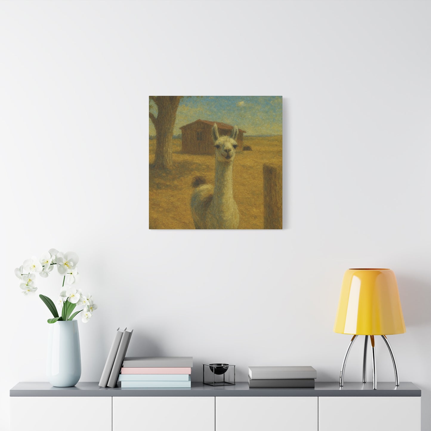 Llama Artwork Canvas Print, Unique Home Decor, Wall Art for Animal Lovers, Canvas Wall Art, Gift for Nature Enthusiasts
