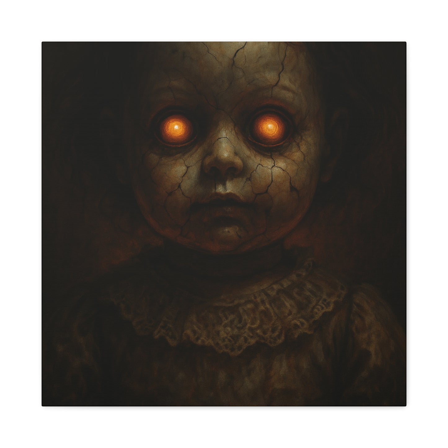 Eerie Artwork Canvas, Horror Decor, Creepy Wall Art, Spooky Gift, Haunted Home Decoration