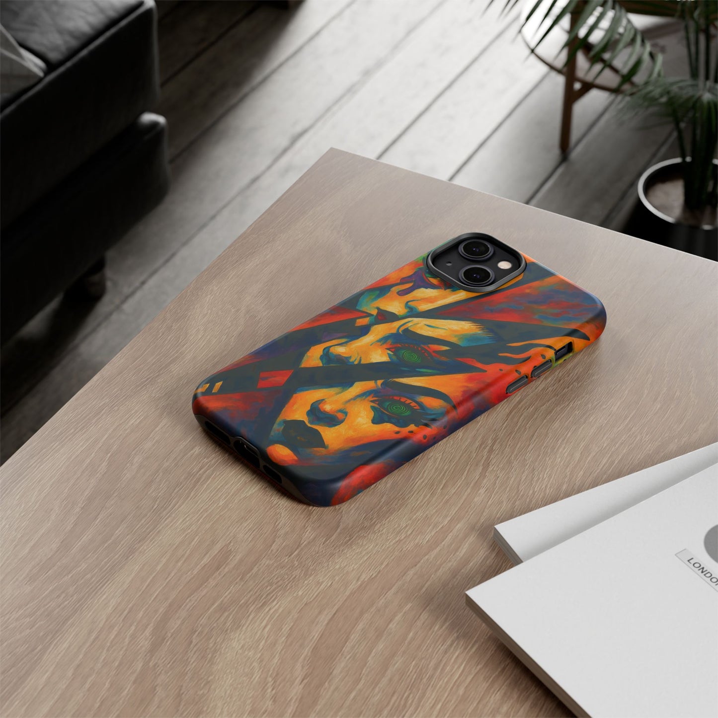 Vibrant Phone Case with Edgy Art, Tough Cases for Trendsetters, Unique Gift for Art Lovers, Colorful Phone Accessory, Protection and Style
