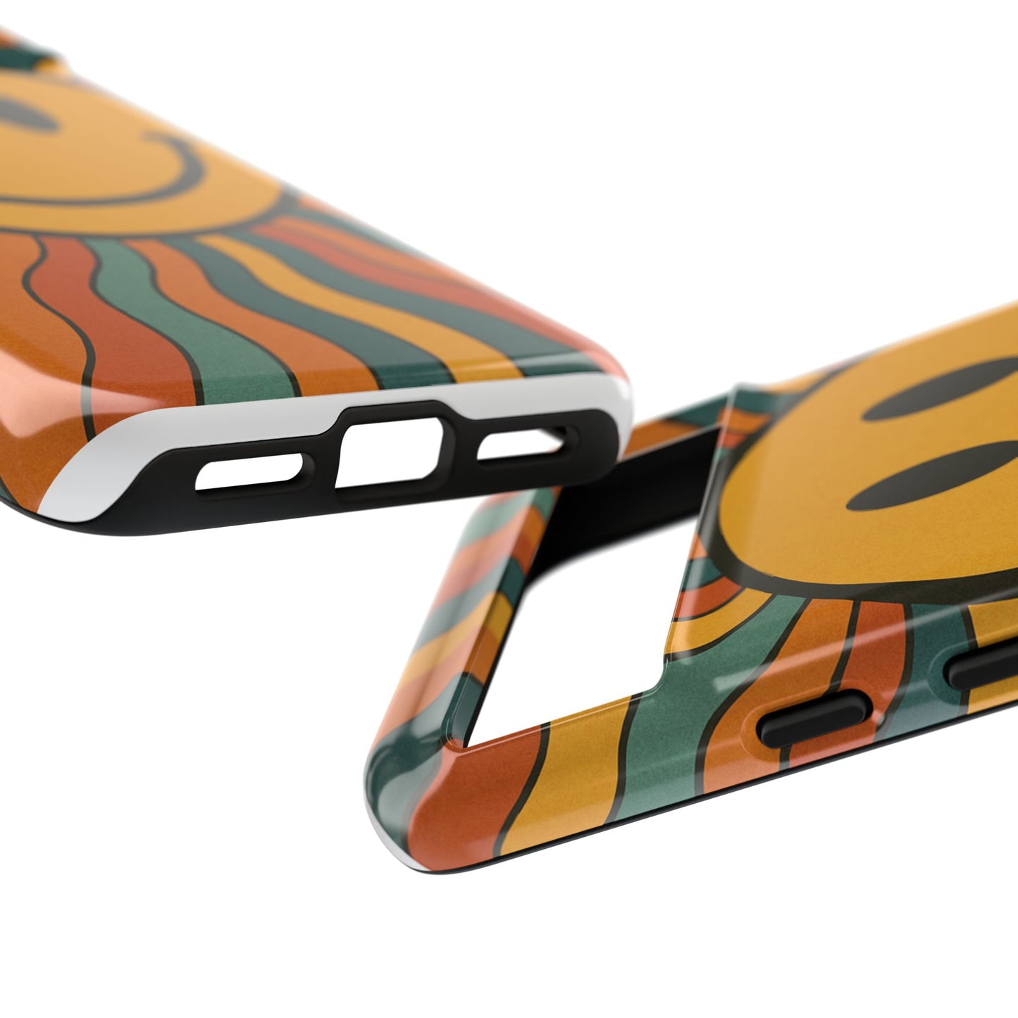 Colorful Smiley Phone Case, Retro Vibe Phone Cover, Cute Gift for Kids and Adults, Fun Protector for Everyday Use, Eco-Friendly Merchandise