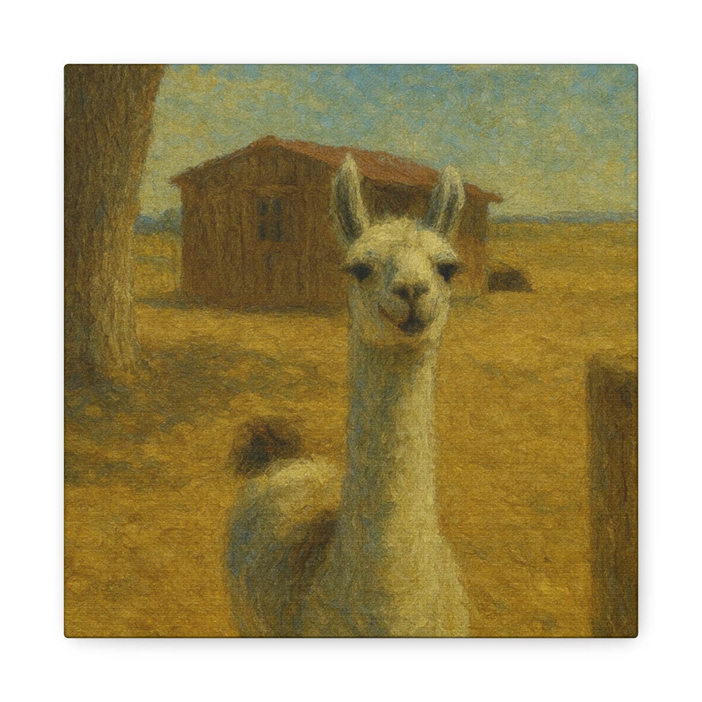 Llama Artwork Canvas Print, Unique Home Decor, Wall Art for Animal Lovers, Canvas Wall Art, Gift for Nature Enthusiasts