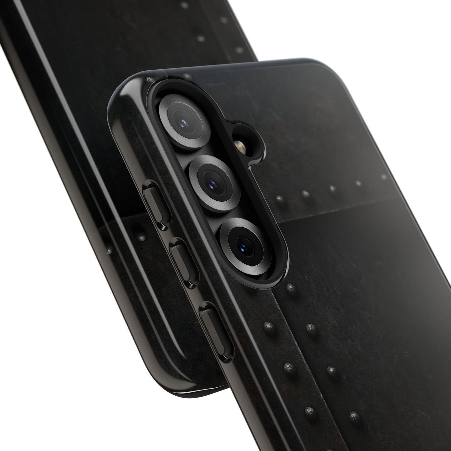 Steel & Smoke – Riveted Shadows Phone Case