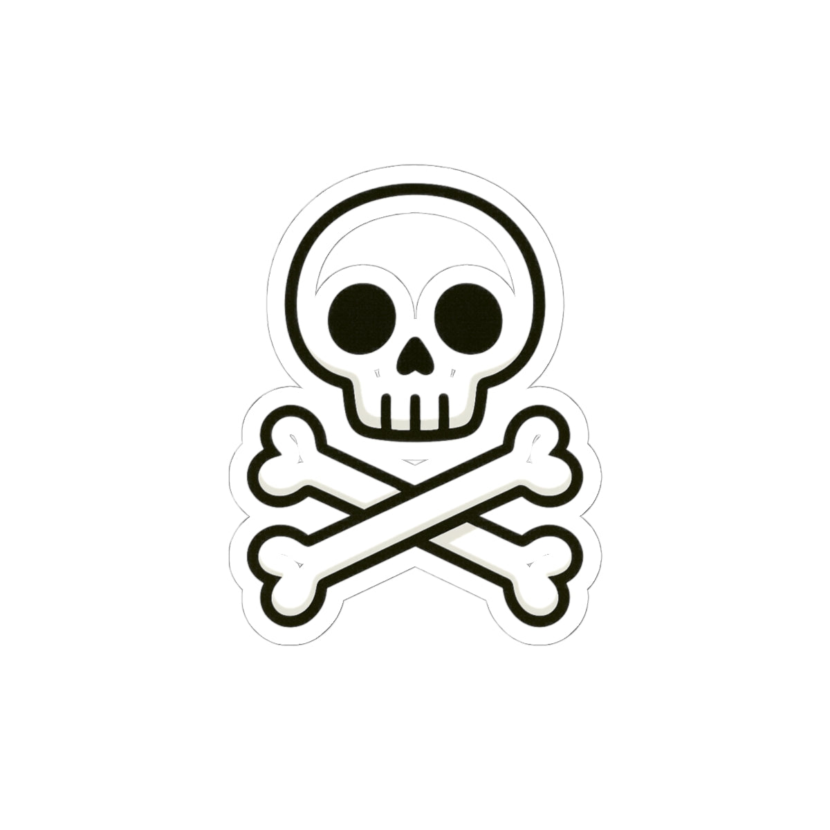 Skull and Crossbones Kiss-Cut Stickers | Edgy Laptop Decals, Vinyl Stickers for Water Bottles, Halloween Decor, Gothic Aesthetic