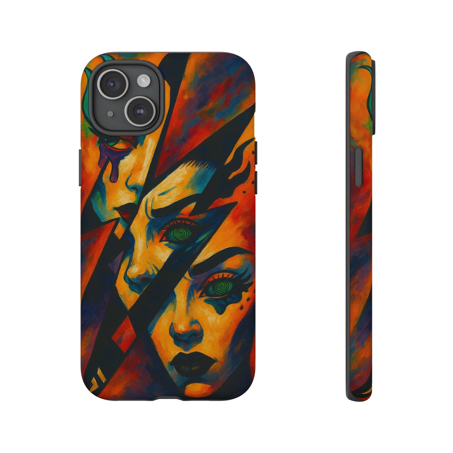 Vibrant Phone Case with Edgy Art, Tough Cases for Trendsetters, Unique Gift for Art Lovers, Colorful Phone Accessory, Protection and Style