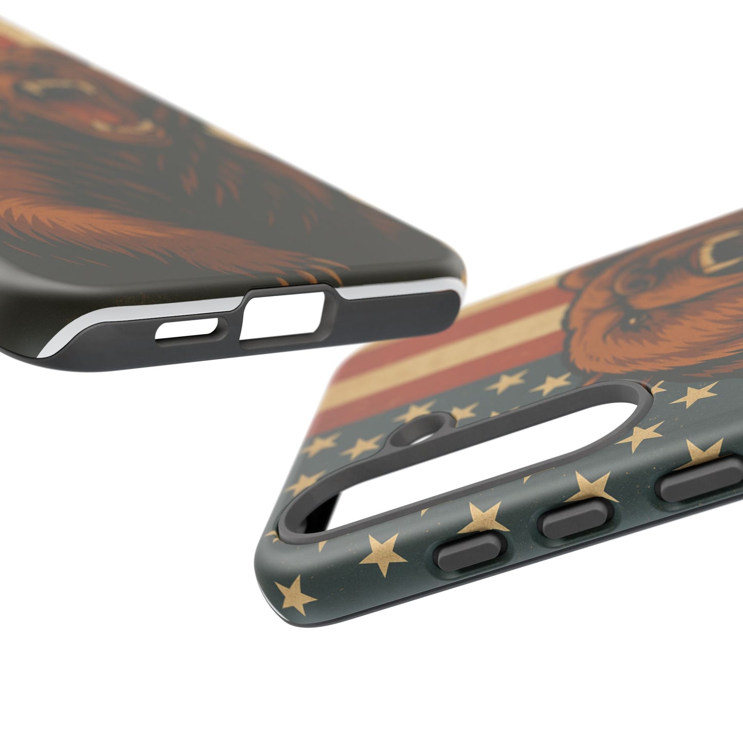 Tough Cases - Patriotic Bear Phone Case, Custom Phone Cover, Strong Protective Case, USA Flag Design, Gift for Outdoors Lovers