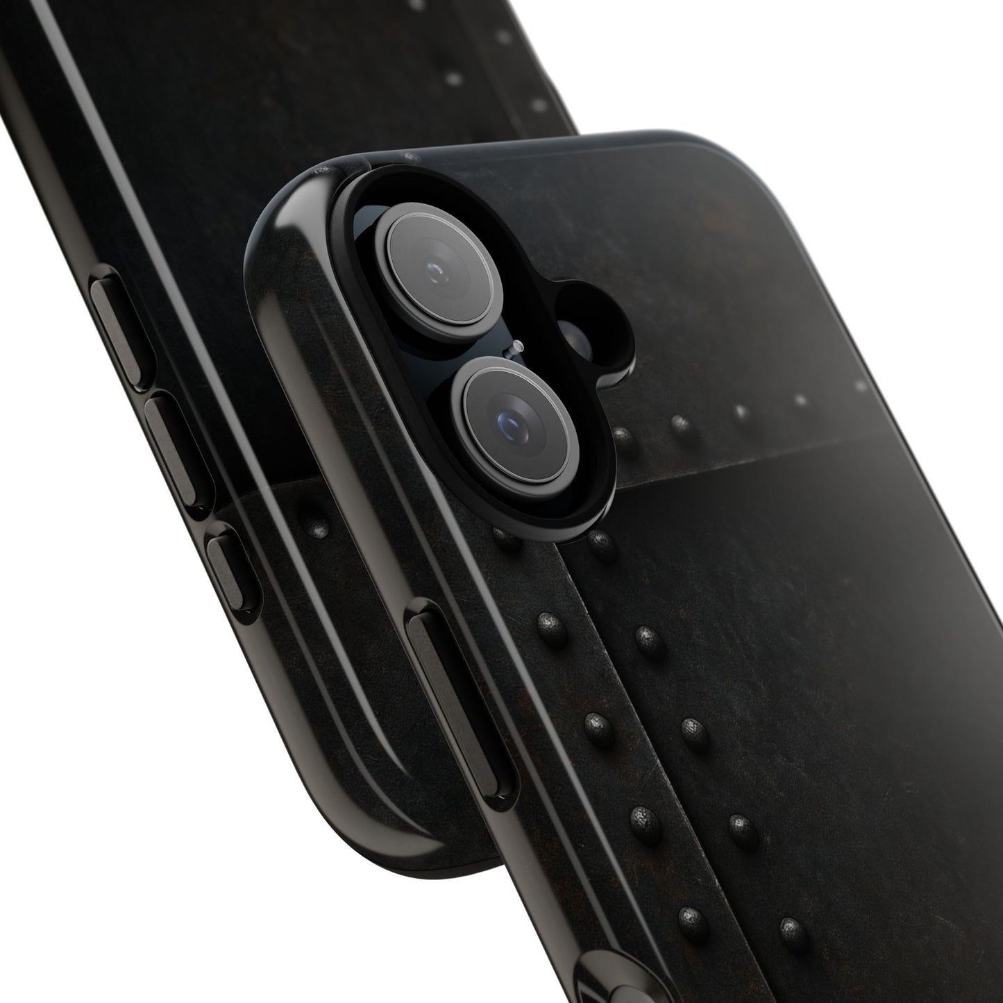 Steel & Smoke – Riveted Shadows Phone Case
