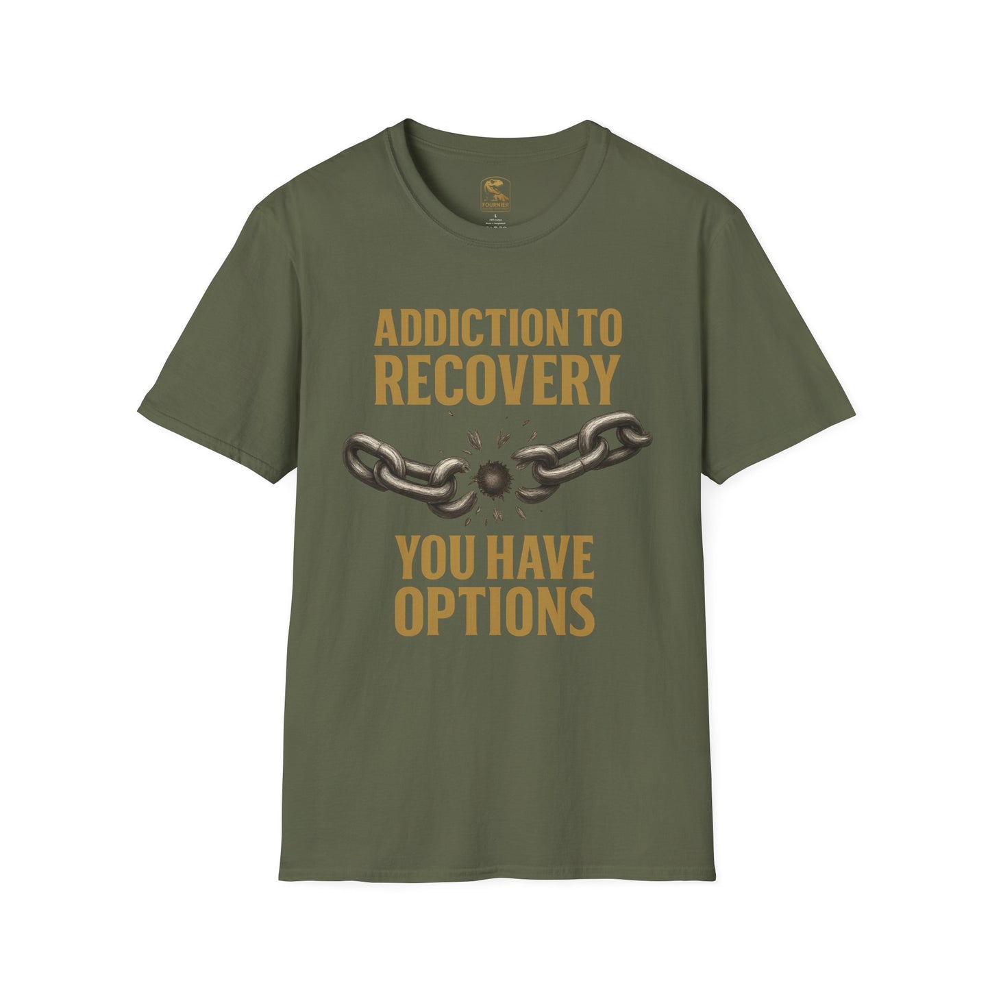 Recovery Awareness T-Shirt - Addiction to Recovery Quote, Unisex Softstyle Tee for Support, Mental Health, Gift for Friends