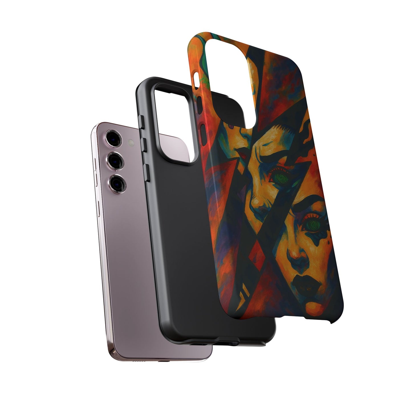 Vibrant Phone Case with Edgy Art, Tough Cases for Trendsetters, Unique Gift for Art Lovers, Colorful Phone Accessory, Protection and Style