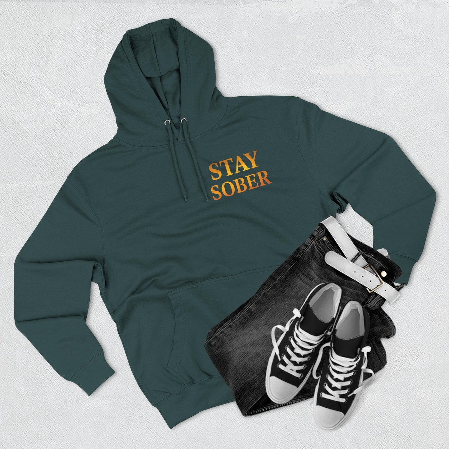 Inspirational Fleece Hoodie, Motivational Gift for Wellness, Stay Sober Apparel, Positive Affirmation Hoodie, Recovery Support Clothing
