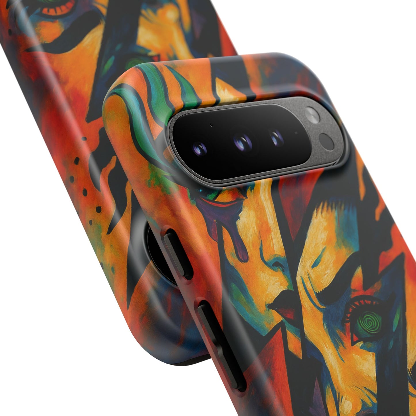 Vibrant Phone Case with Edgy Art, Tough Cases for Trendsetters, Unique Gift for Art Lovers, Colorful Phone Accessory, Protection and Style