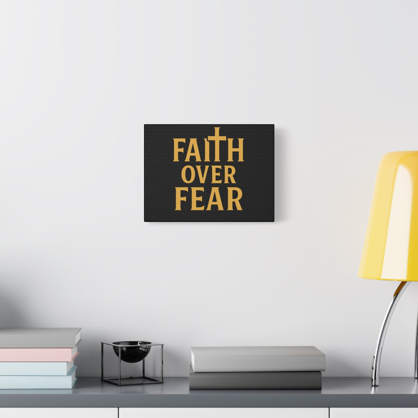 Faith Over Fear Canvas Art - Inspirational Wall Decor, Motivational Gift, Home Decoration, Christian Wall Art, Belief Affirmation