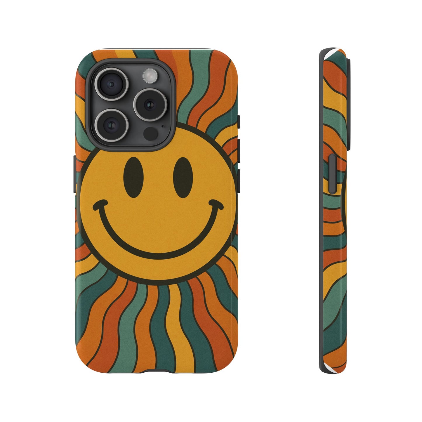 Colorful Smiley Phone Case, Retro Vibe Phone Cover, Cute Gift for Kids and Adults, Fun Protector for Everyday Use, Eco-Friendly Merchandise