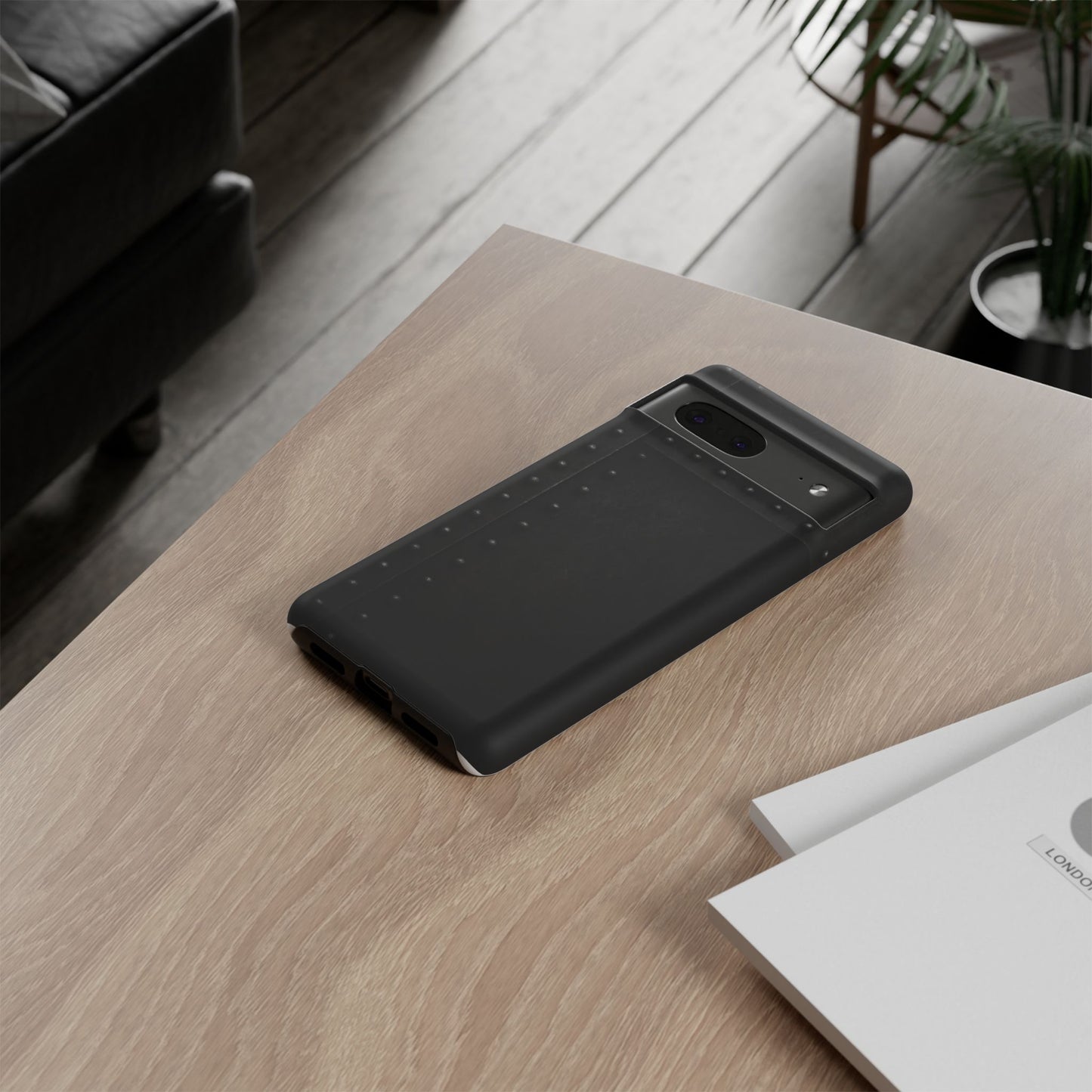 Steel & Smoke – Riveted Shadows Phone Case