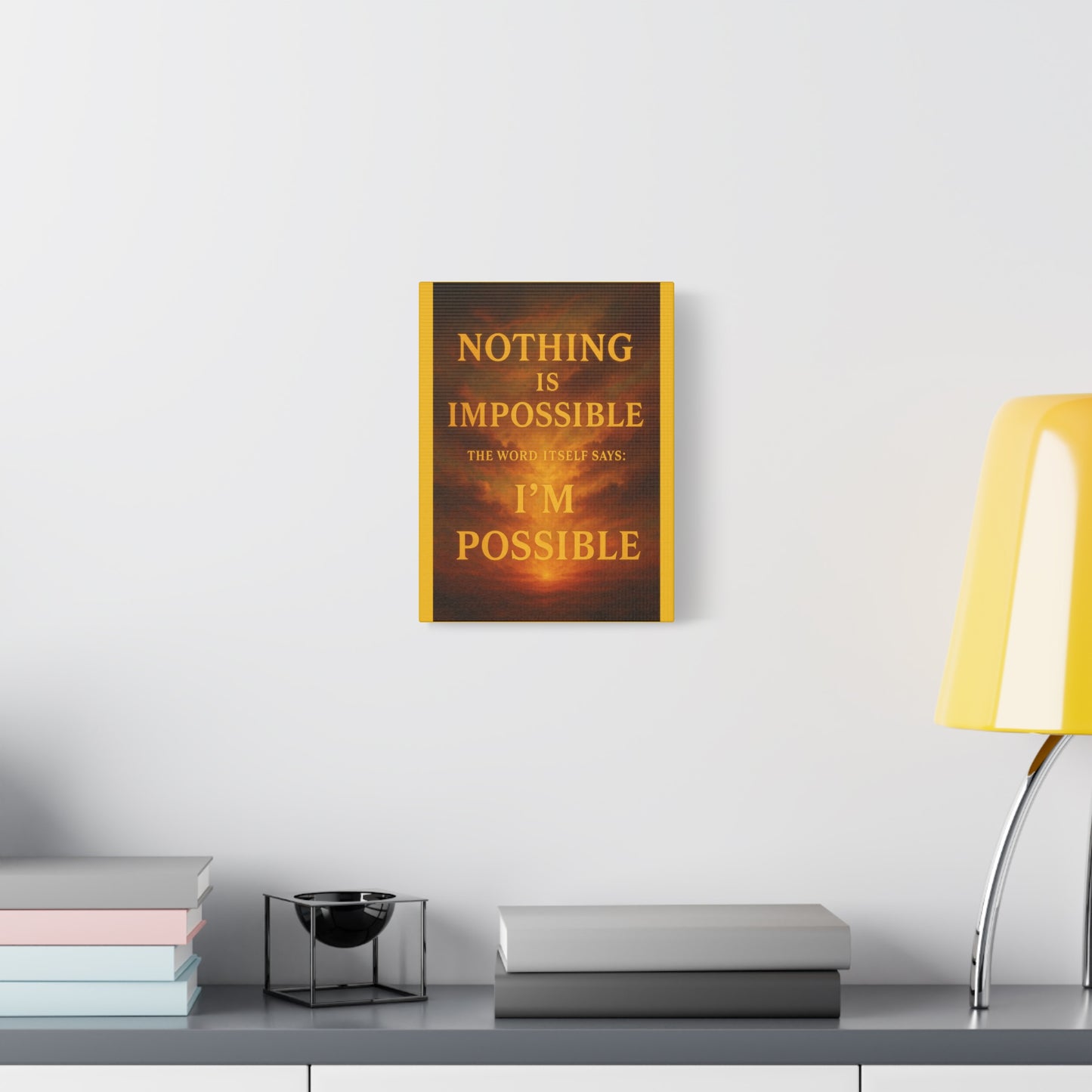 Inspirational Canvas Print, Motivational Wall Art, Positive Quote Decor, Home Office Wall Art, Gift for Dreamers