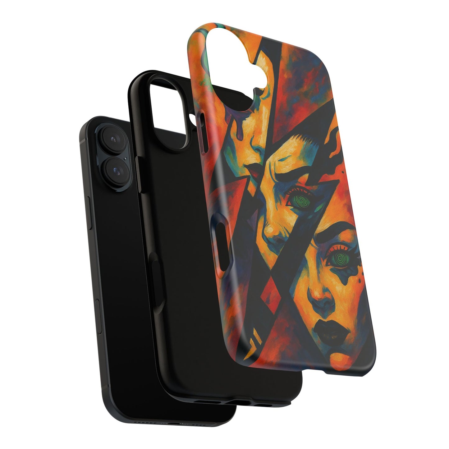 Vibrant Phone Case with Edgy Art, Tough Cases for Trendsetters, Unique Gift for Art Lovers, Colorful Phone Accessory, Protection and Style