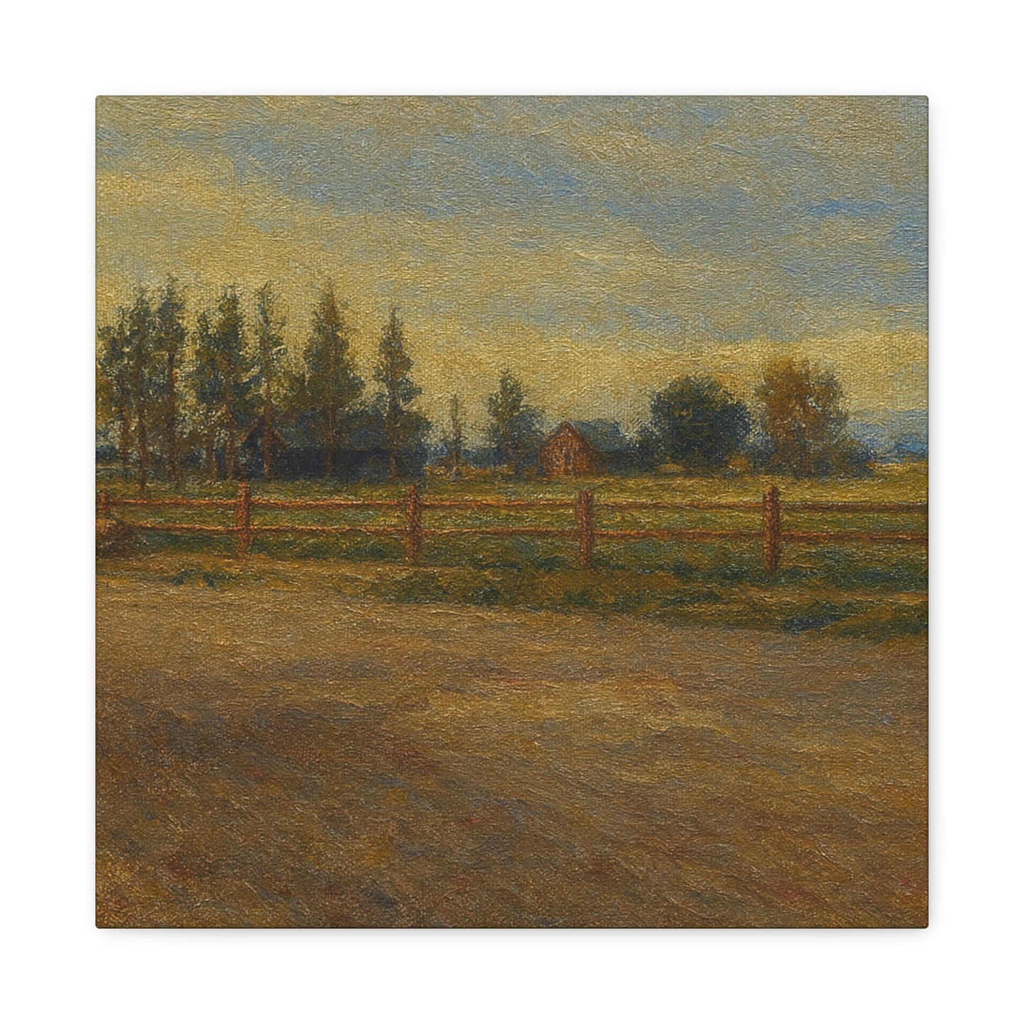 Rustic Landscape Canvas Print, Home Decor, Art for Living Room, Farmhouse Style, Gift for Art Lovers