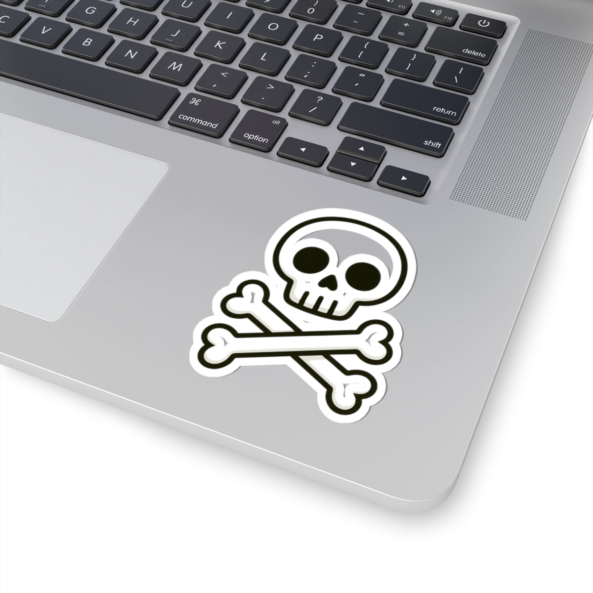 Skull and Crossbones Kiss-Cut Stickers | Edgy Laptop Decals, Vinyl Stickers for Water Bottles, Halloween Decor, Gothic Aesthetic