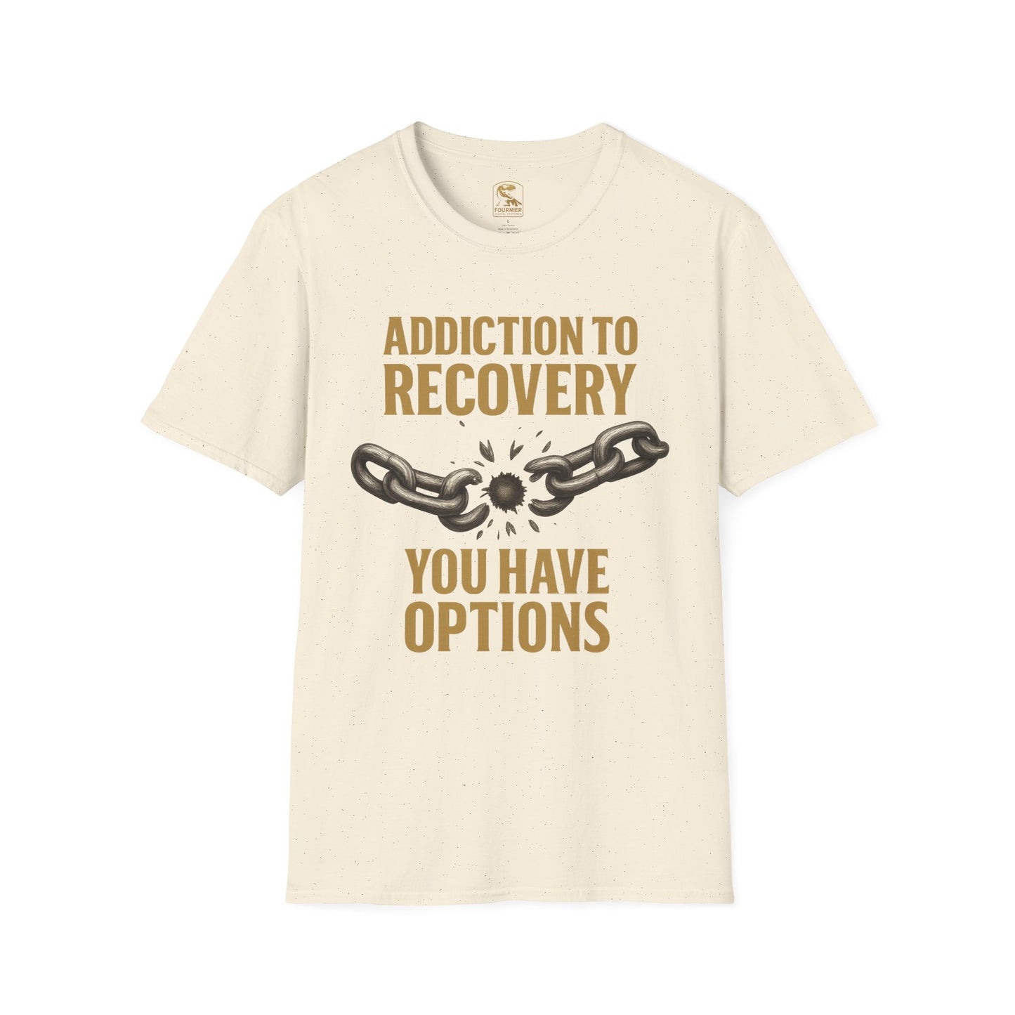 Recovery Awareness T-Shirt - Addiction to Recovery Quote, Unisex Softstyle Tee for Support, Mental Health, Gift for Friends