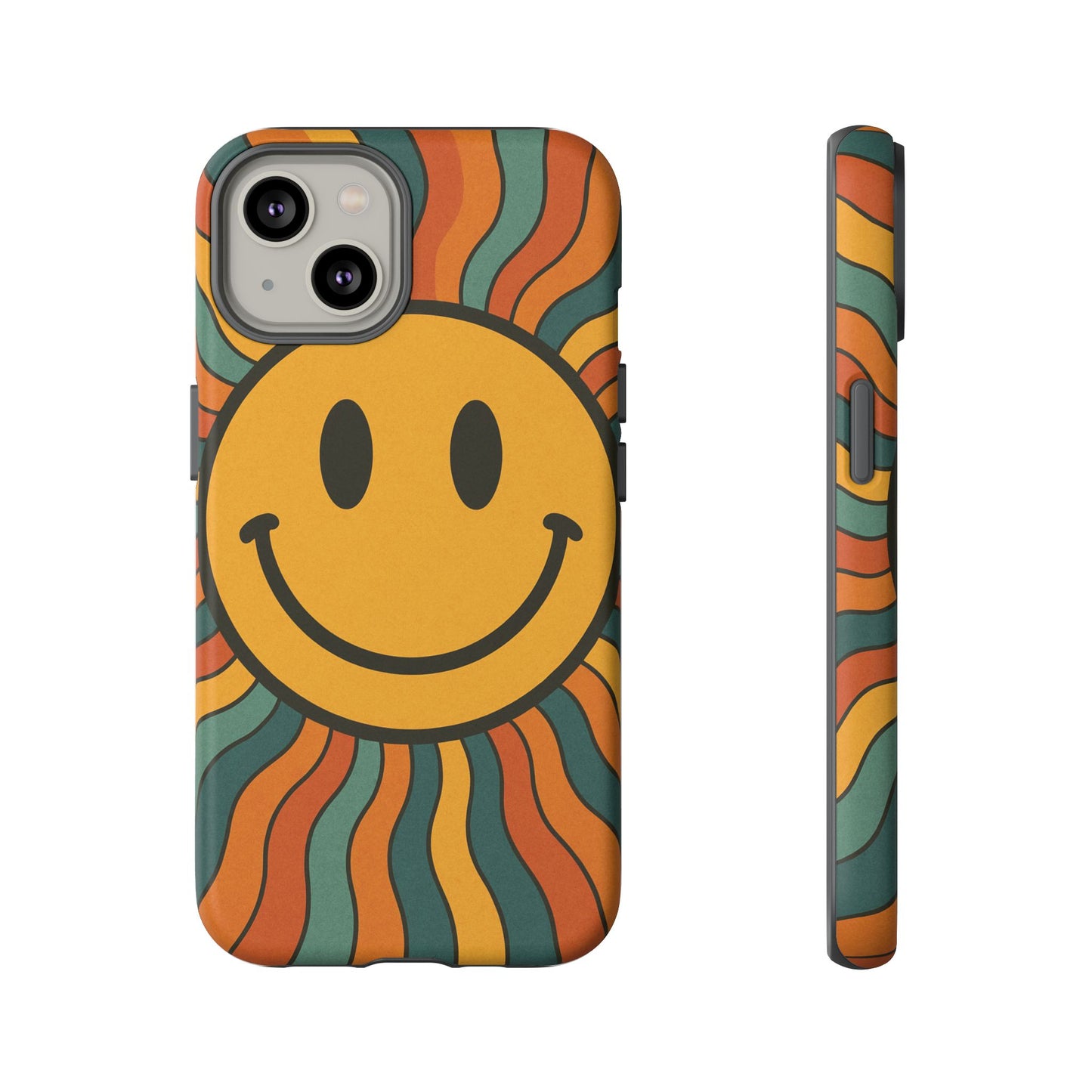 Colorful Smiley Phone Case, Retro Vibe Phone Cover, Cute Gift for Kids and Adults, Fun Protector for Everyday Use, Eco-Friendly Merchandise